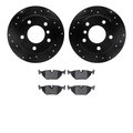 Dynamic Friction Co 8502-31043, Rotors-Drilled and Slotted-Black with 5000 Advanced Brake Pads, Zinc Coated 8502-31043